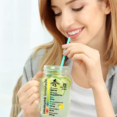 Immune Lemonade C-vitamin, D-vitamin, cink, citrus bioflavonoid tartalmú teaizesítő, limonádé italpor - immunrendszer erősítése