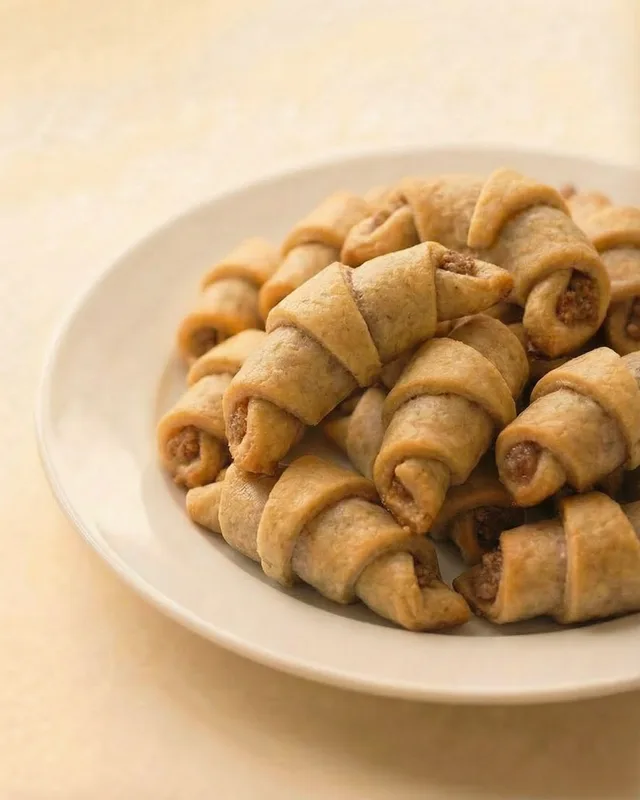 Cukormentes diós kifli nagyi módra, croissant-stílusban