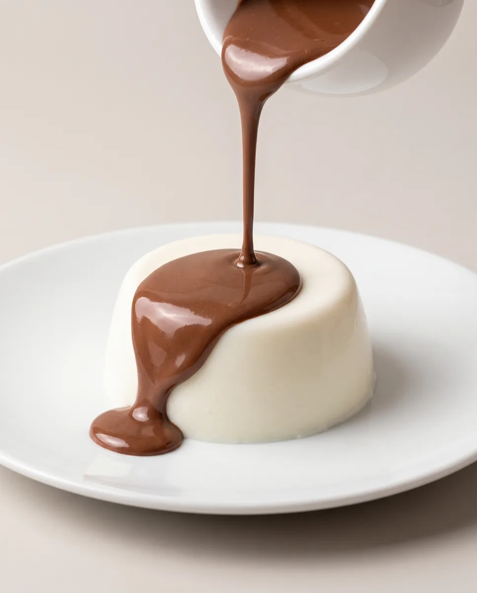 Cukormentes lágy panna cotta csokiöntettel, gluténmentes recept